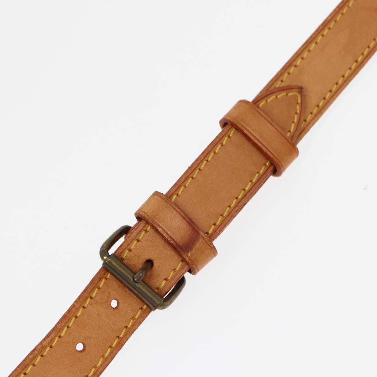LOUIS VUITTON Adjustable Shoulder Strap Leather 37""-43.7"" Beige LV 89016