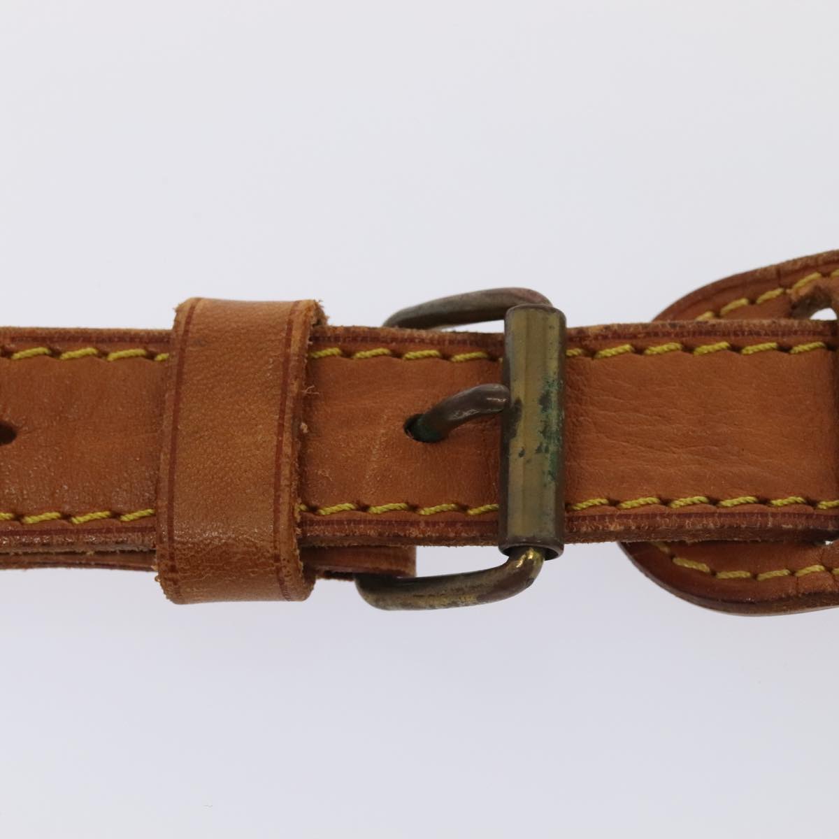 LOUIS VUITTON Adjustable Shoulder Strap Leather 37.8""-45.3"" Beige 89017