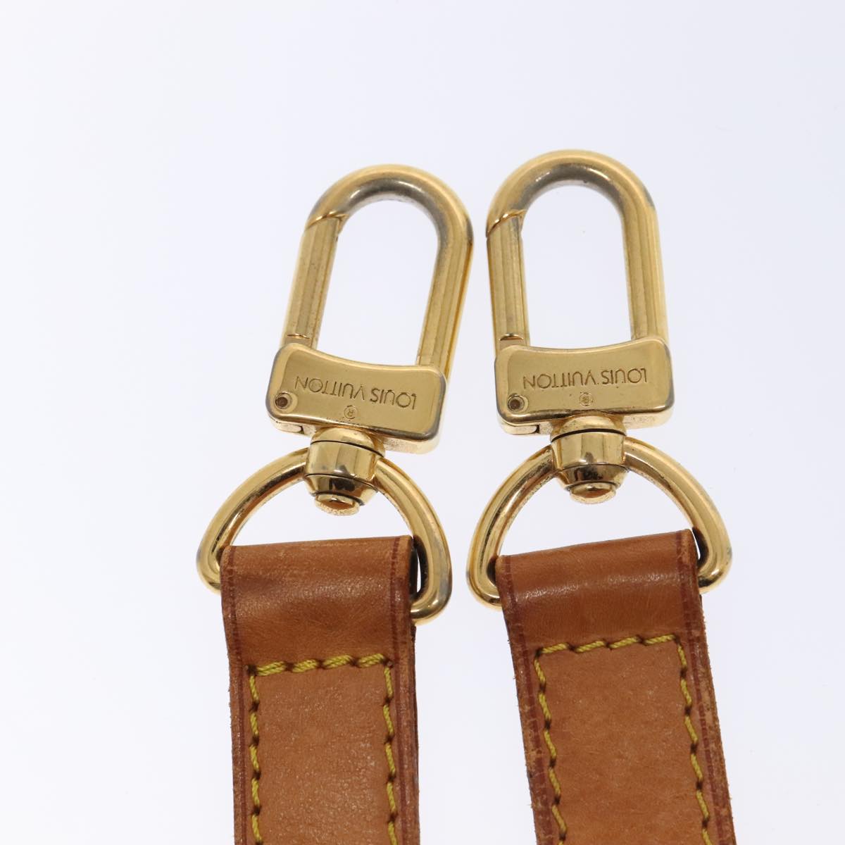 LOUIS VUITTON Adjustable Shoulder Strap Leather 37.8""-45.3"" Beige 89017
