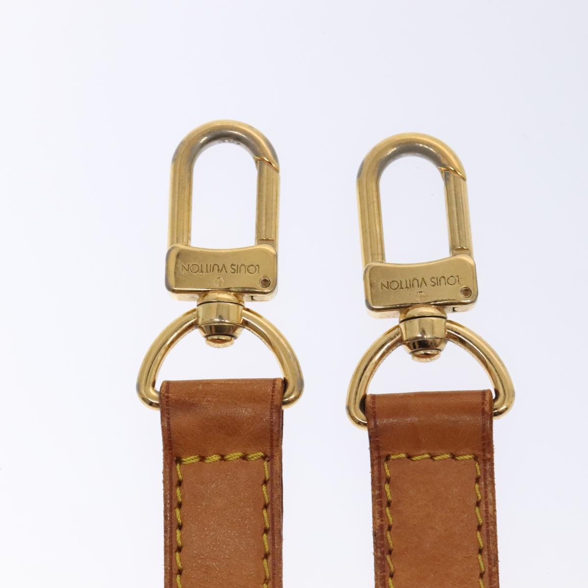 LOUIS VUITTON Adjustable Shoulder Strap Leather 37.8""-45.3"" Beige 89017