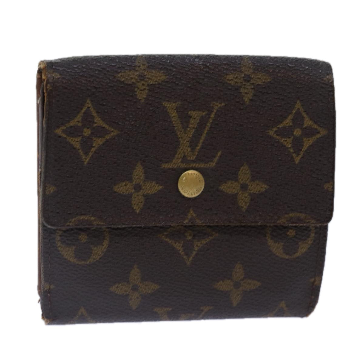 LOUIS VUITTON Monogram Portefeuille Elise Trifold Wallet M61654 LV 89018