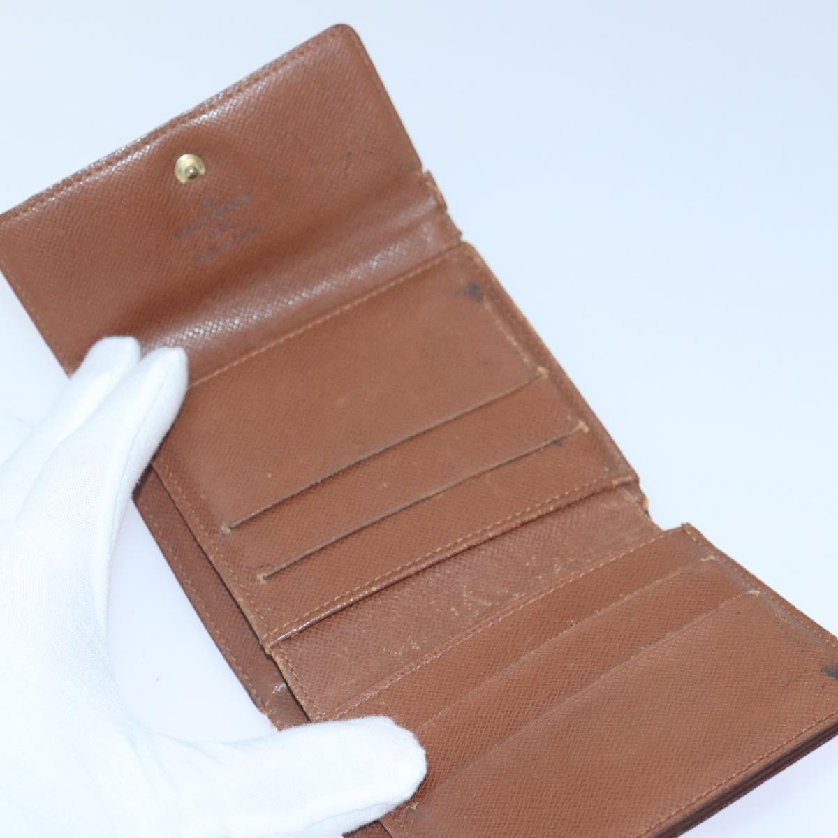 LOUIS VUITTON Monogram Portefeuille Elise Trifold Wallet M61654 LV 89018