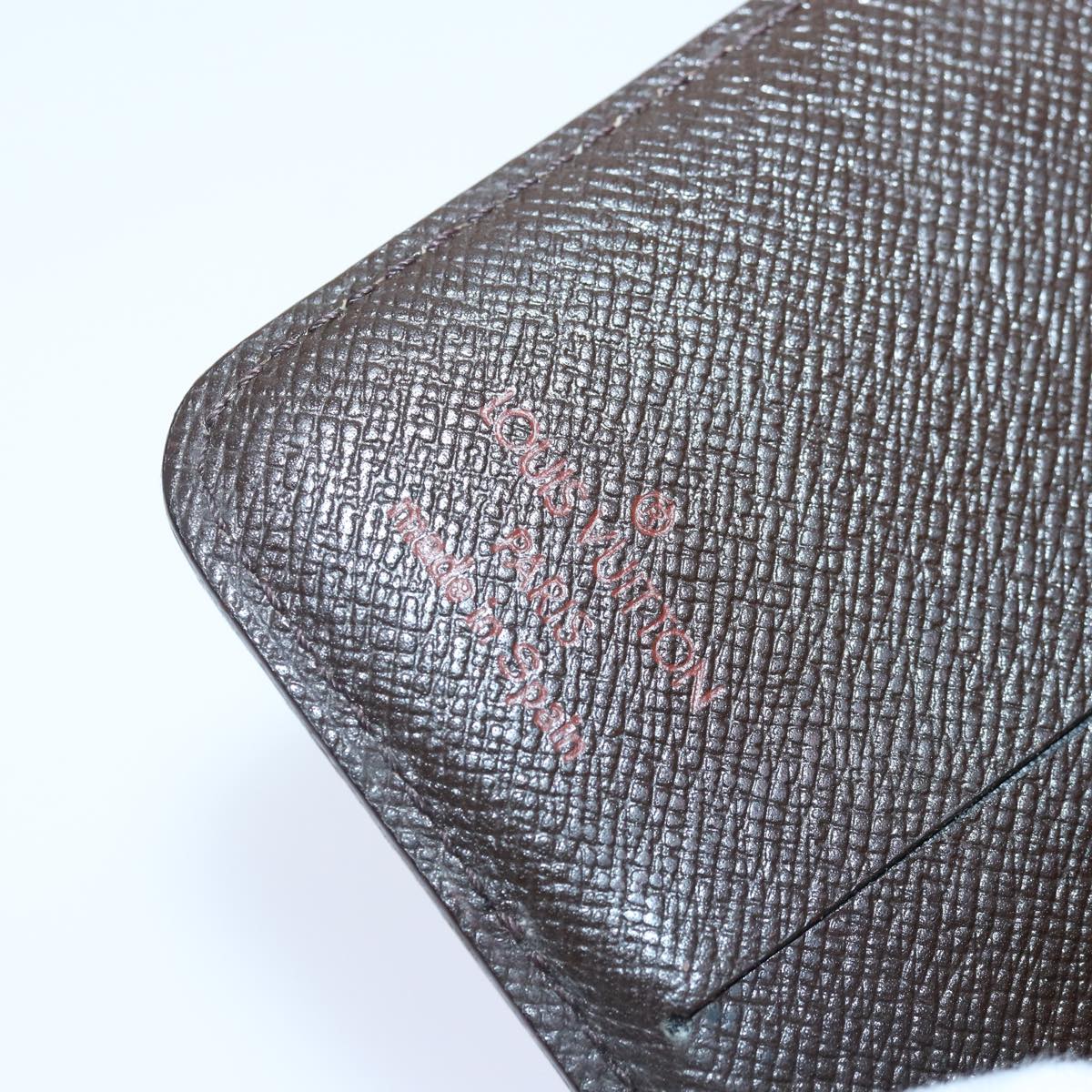 LOUIS VUITTON Damier Ebene Compact Zip Wallet N61668 LV 89019