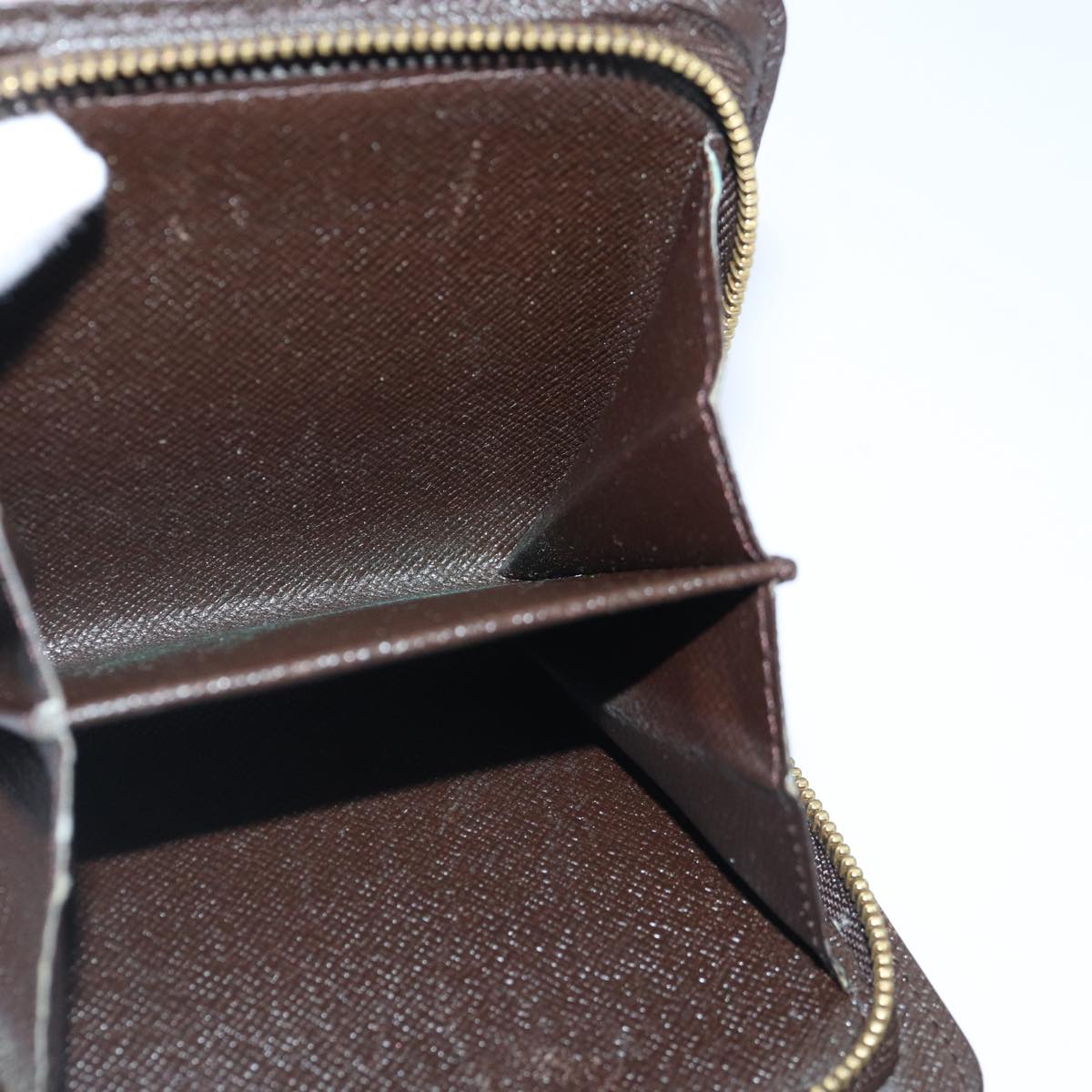 LOUIS VUITTON Damier Ebene Compact Zip Wallet N61668 LV 89019