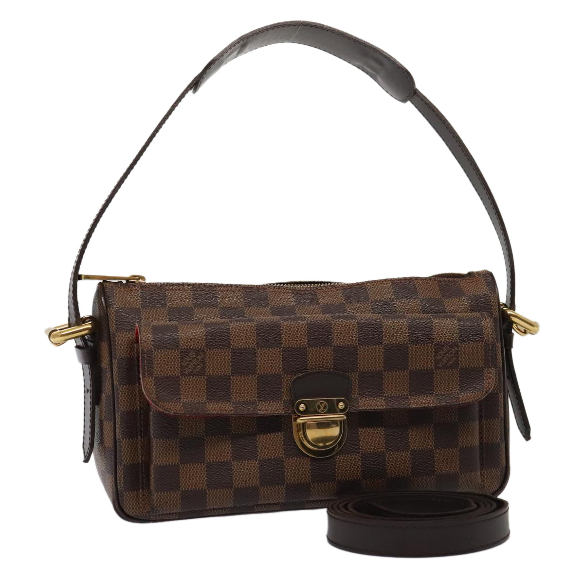 LOUIS VUITTON Damier Ebene Ravello GM Shoulder Bag N60006 LV 89020