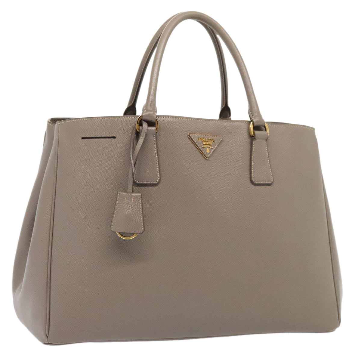 Luxury Prada Hand Bag Safiano leather Beige Gold  89037
