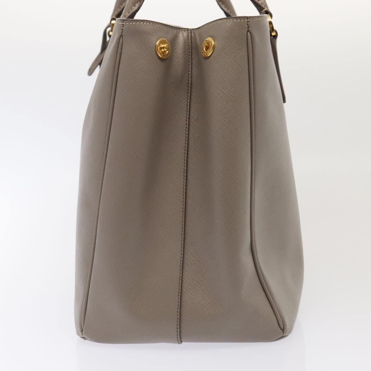 Luxury Prada Hand Bag Safiano leather Beige Gold  89037