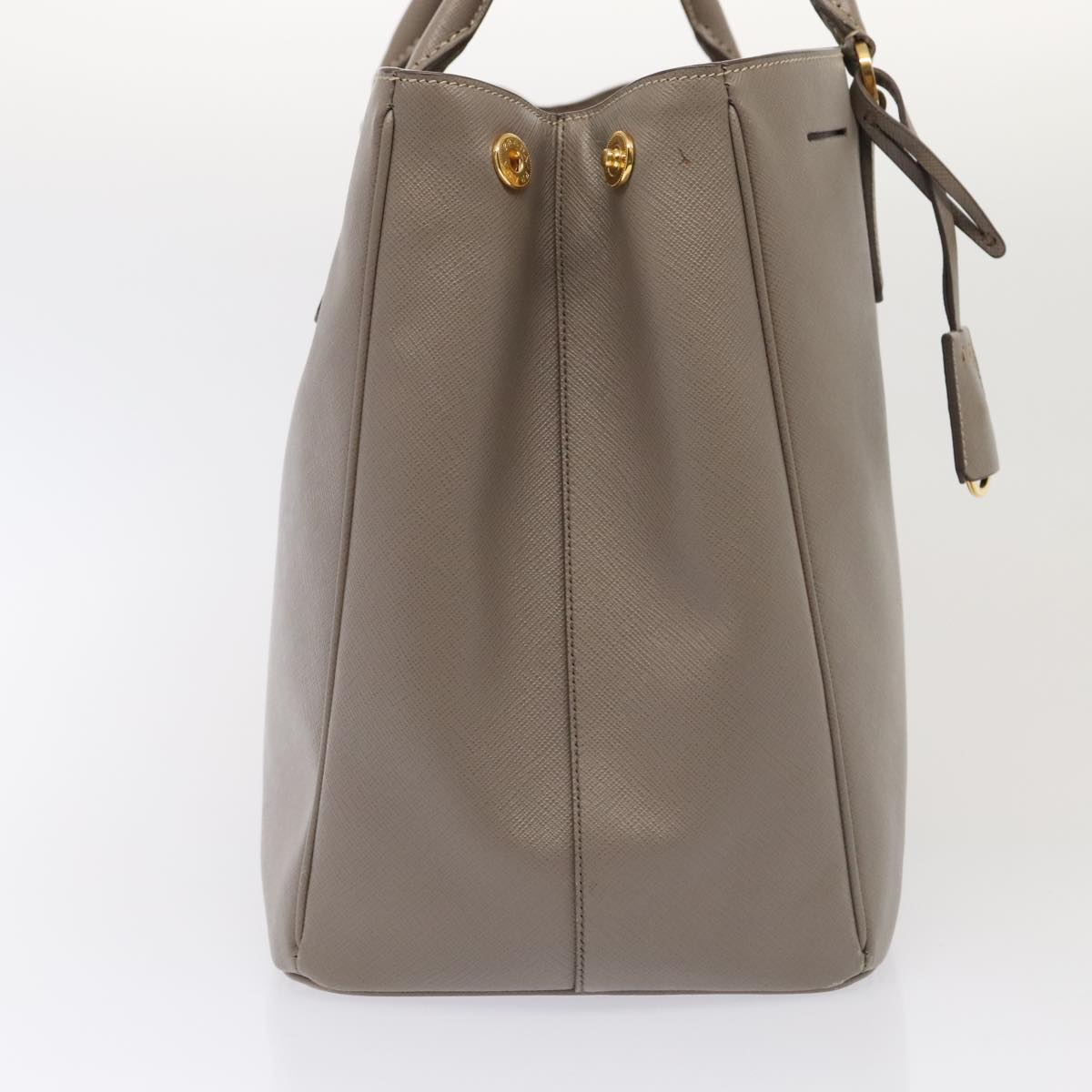Luxury Prada Hand Bag Safiano leather Beige Gold  89037