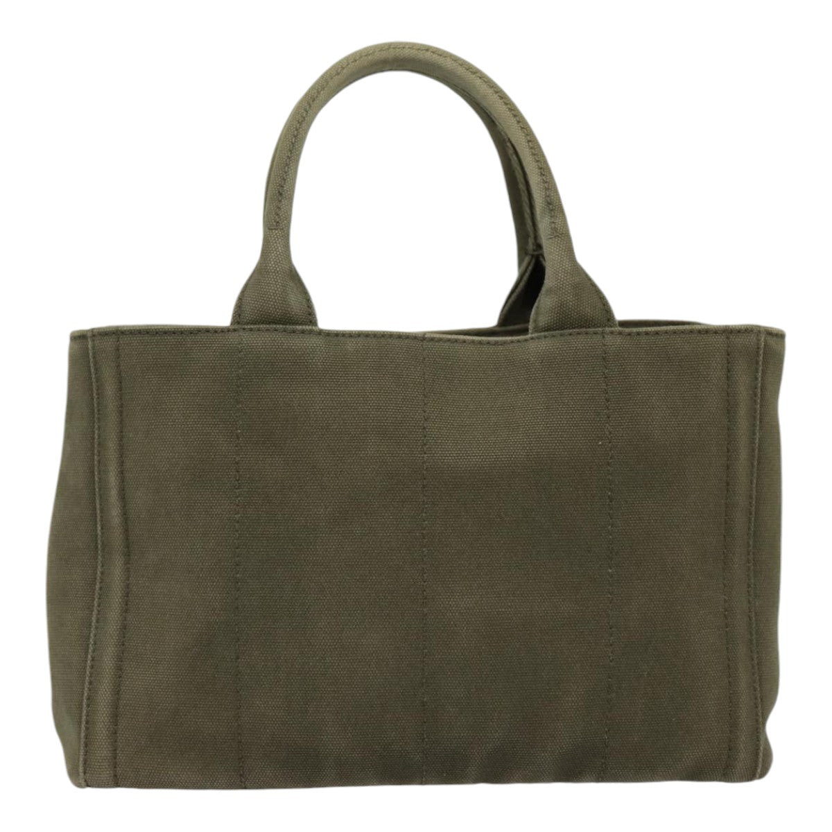 Luxury Prada Bijoux Canapa PM Hand Bag Canvas 2way Khaki Gold  89045