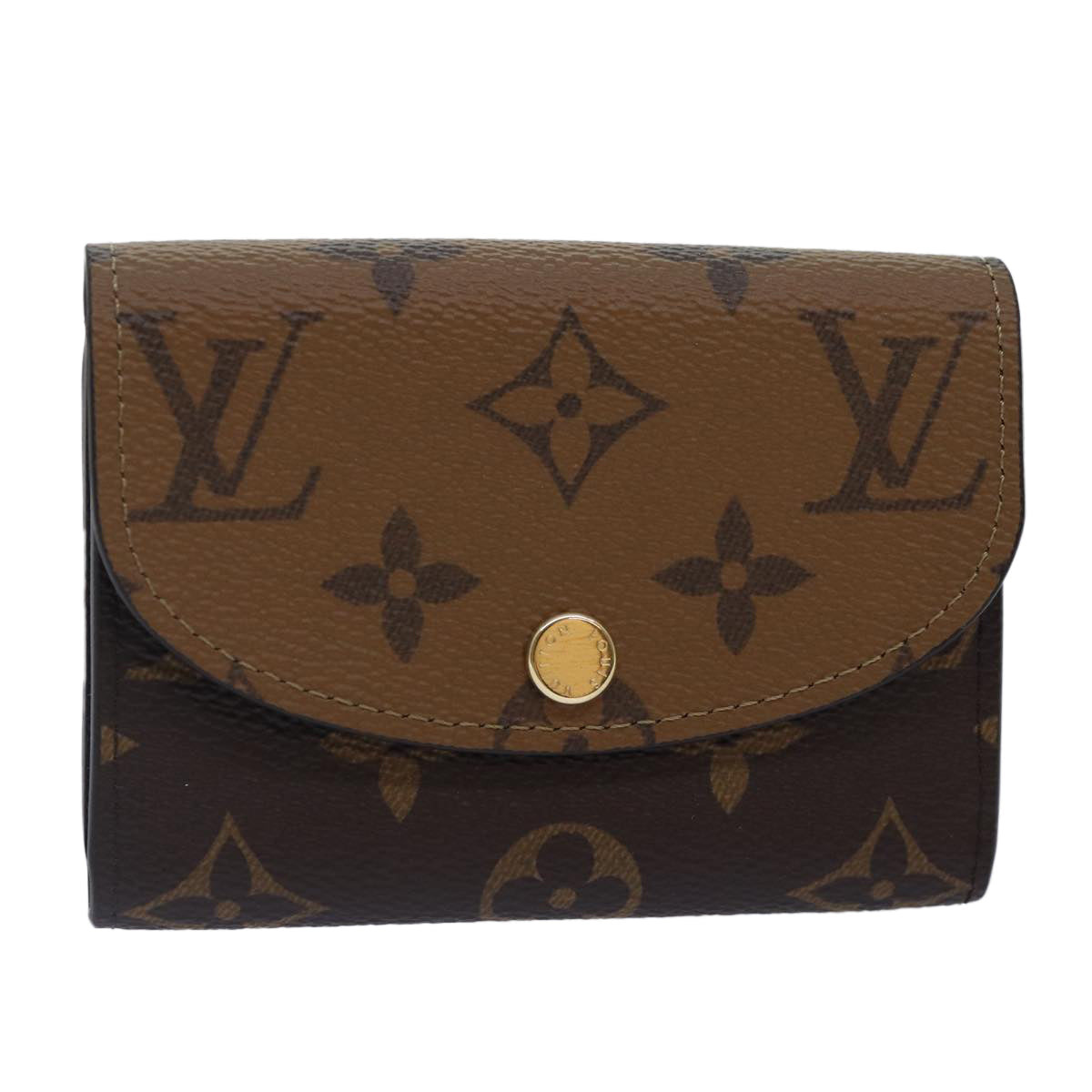 LOUIS VUITTON Monogram Reverse Porte Monnaie Rosary Purse M82333 LV 89054A
