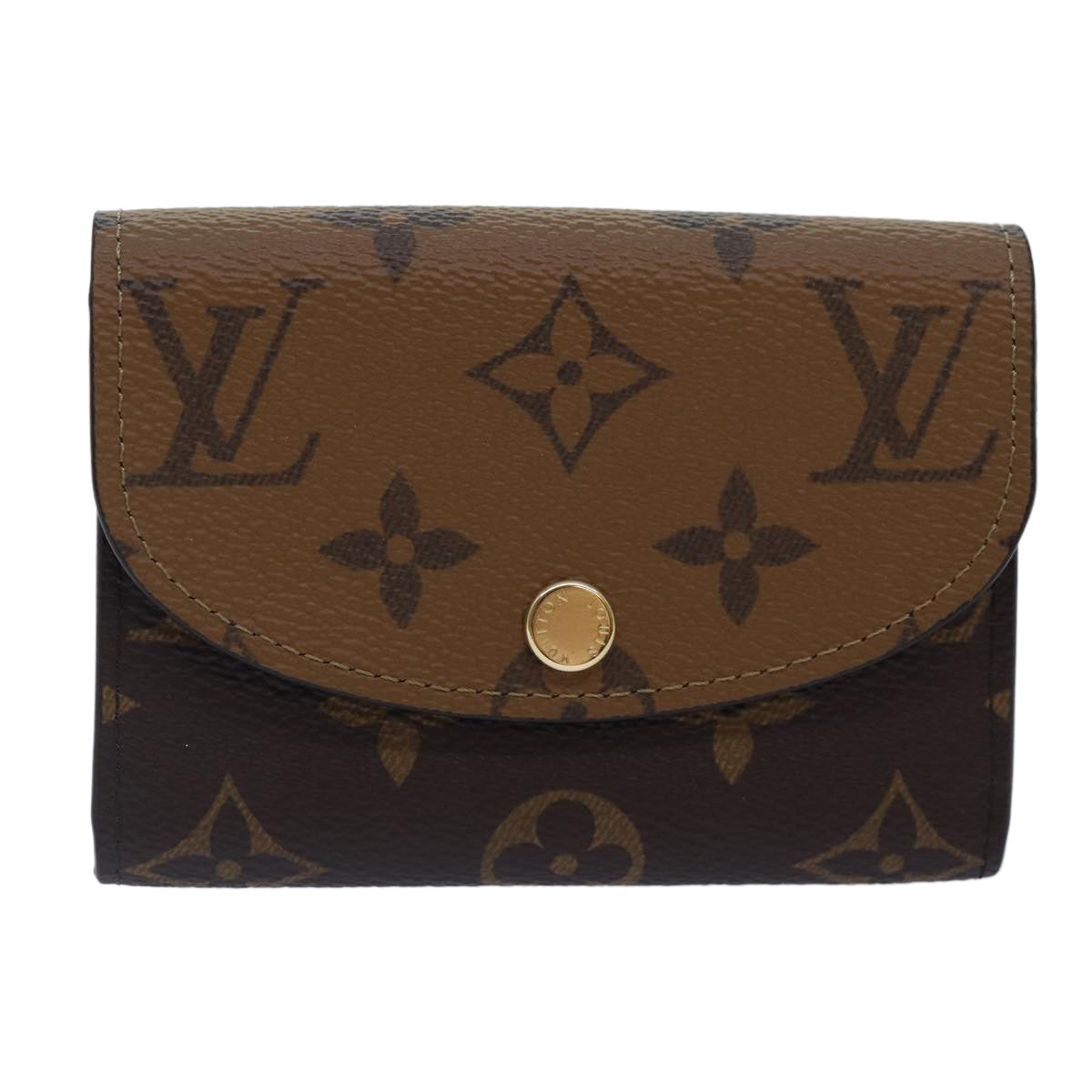 LOUIS VUITTON Monogram Reverse Porte Monnaie Rosary Purse M82333 LV 89054A