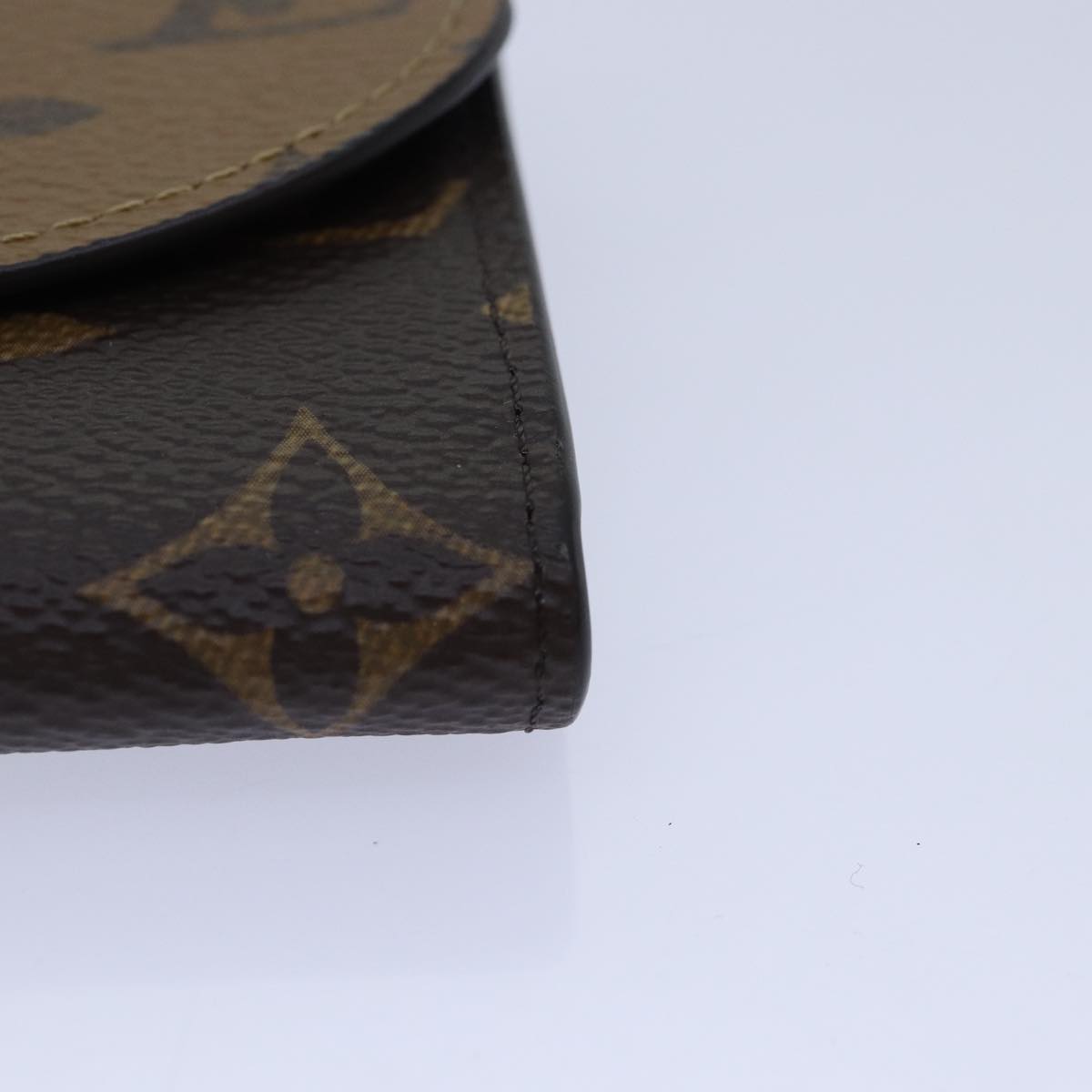 LOUIS VUITTON Monogram Reverse Porte Monnaie Rosary Purse M82333 LV 89054A