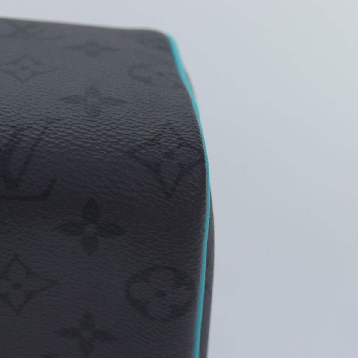 LOUIS VUITTON Monogram Eclipse Reverse Dopp Kit Bag Turquoise M11482 89059SA