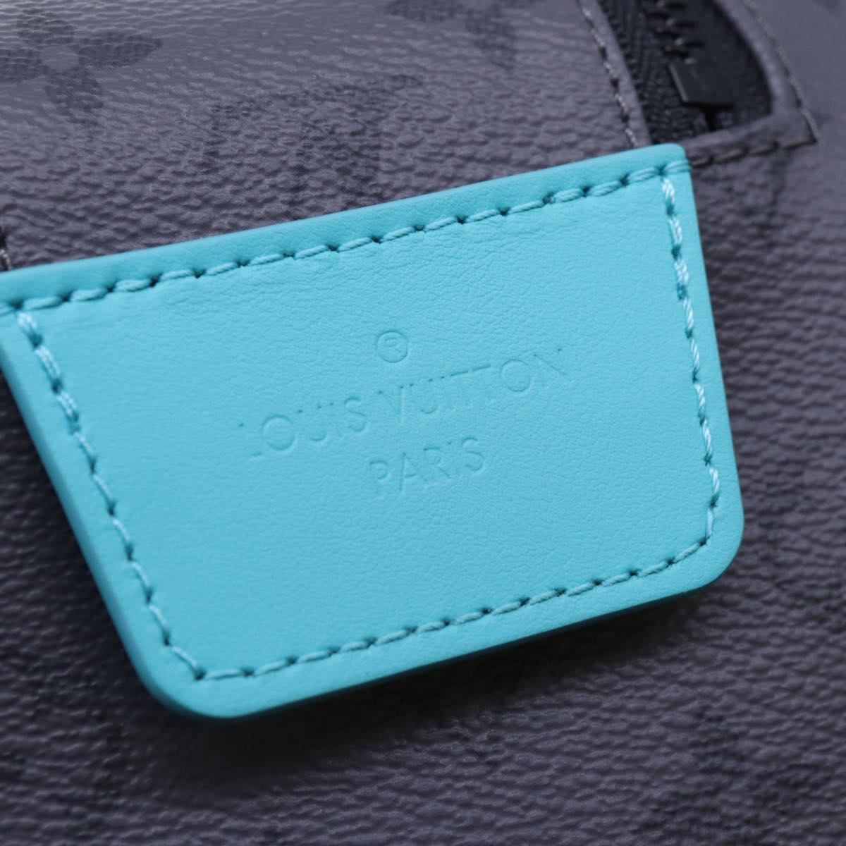 LOUIS VUITTON Monogram Eclipse Reverse Dopp Kit Bag Turquoise M11482 89059SA