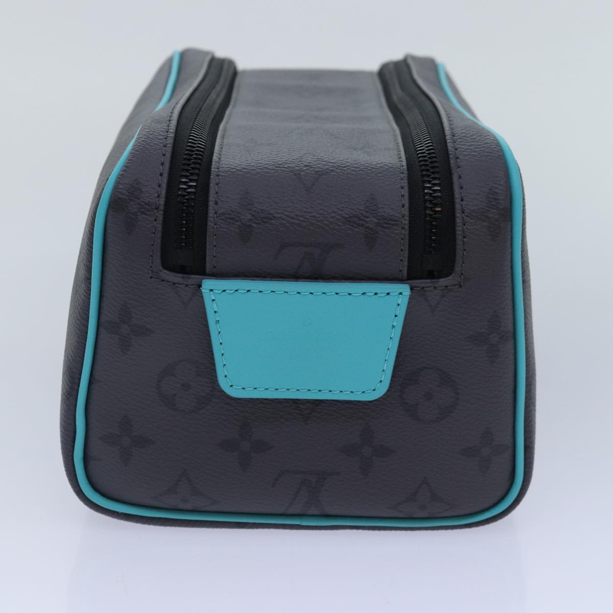 LOUIS VUITTON Monogram Eclipse Reverse Dopp Kit Bag Turquoise M11482 89059SA