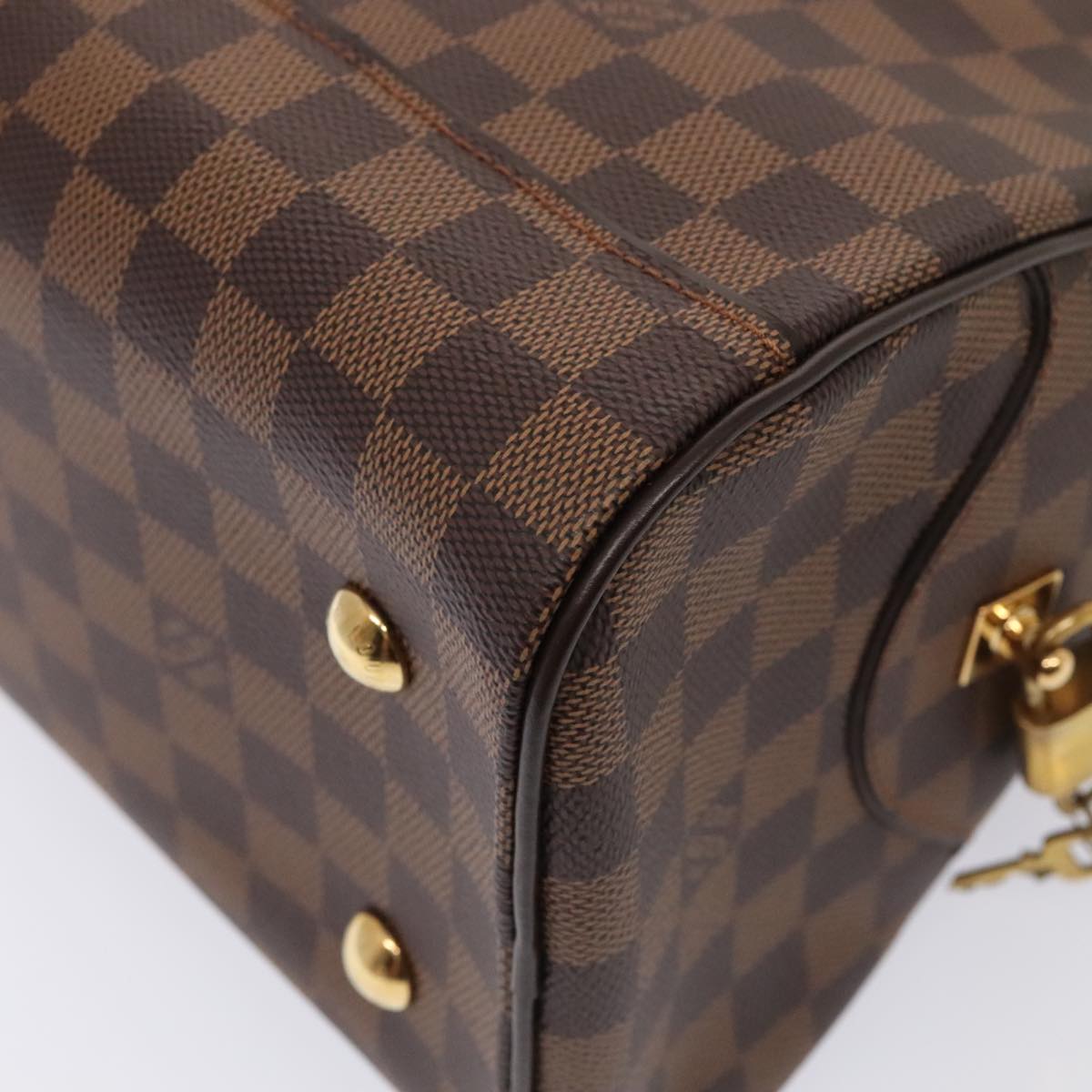 LOUIS VUITTON Damier Ebene Duomo Hand Bag N60008 LV 89065A