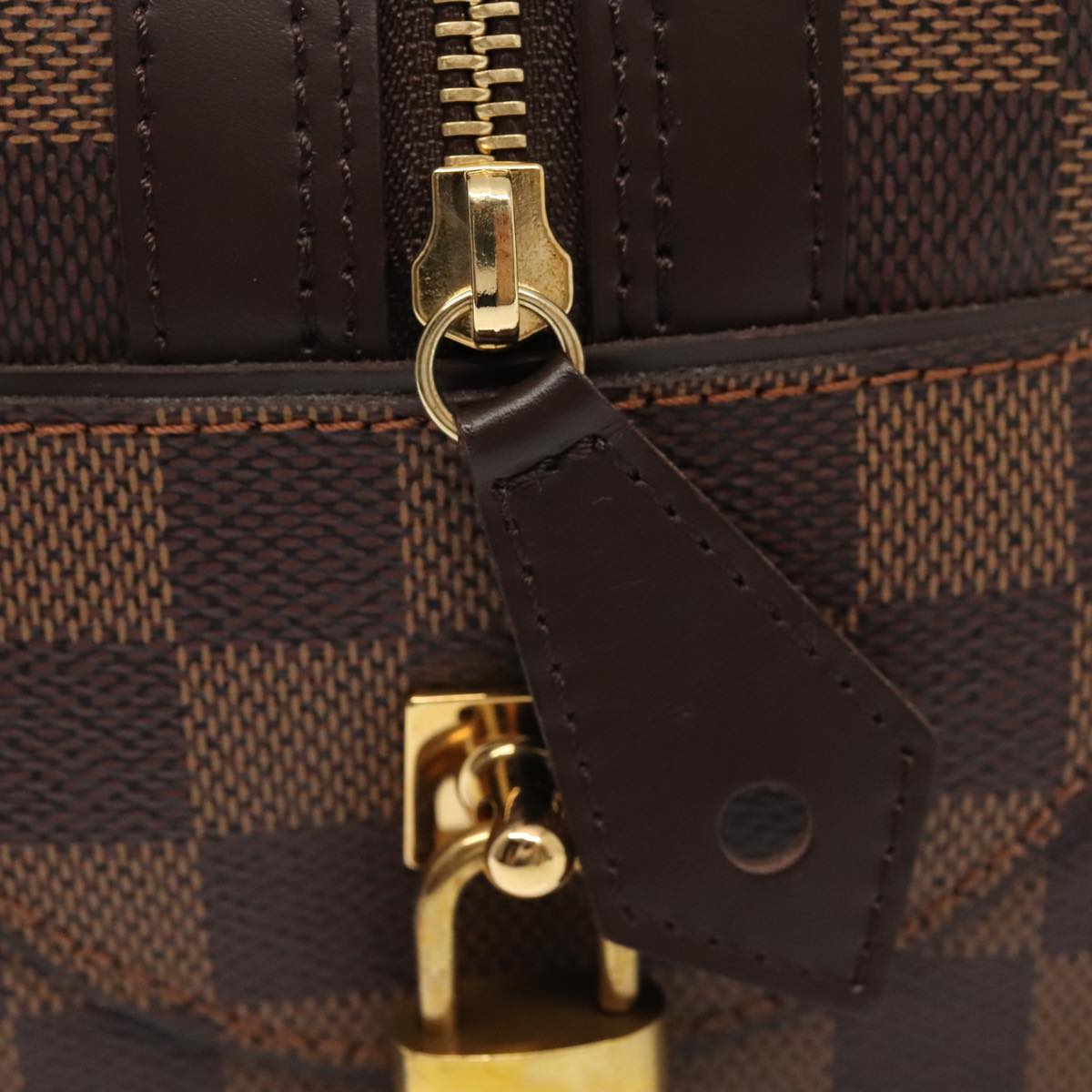LOUIS VUITTON Damier Ebene Duomo Hand Bag N60008 LV 89065A