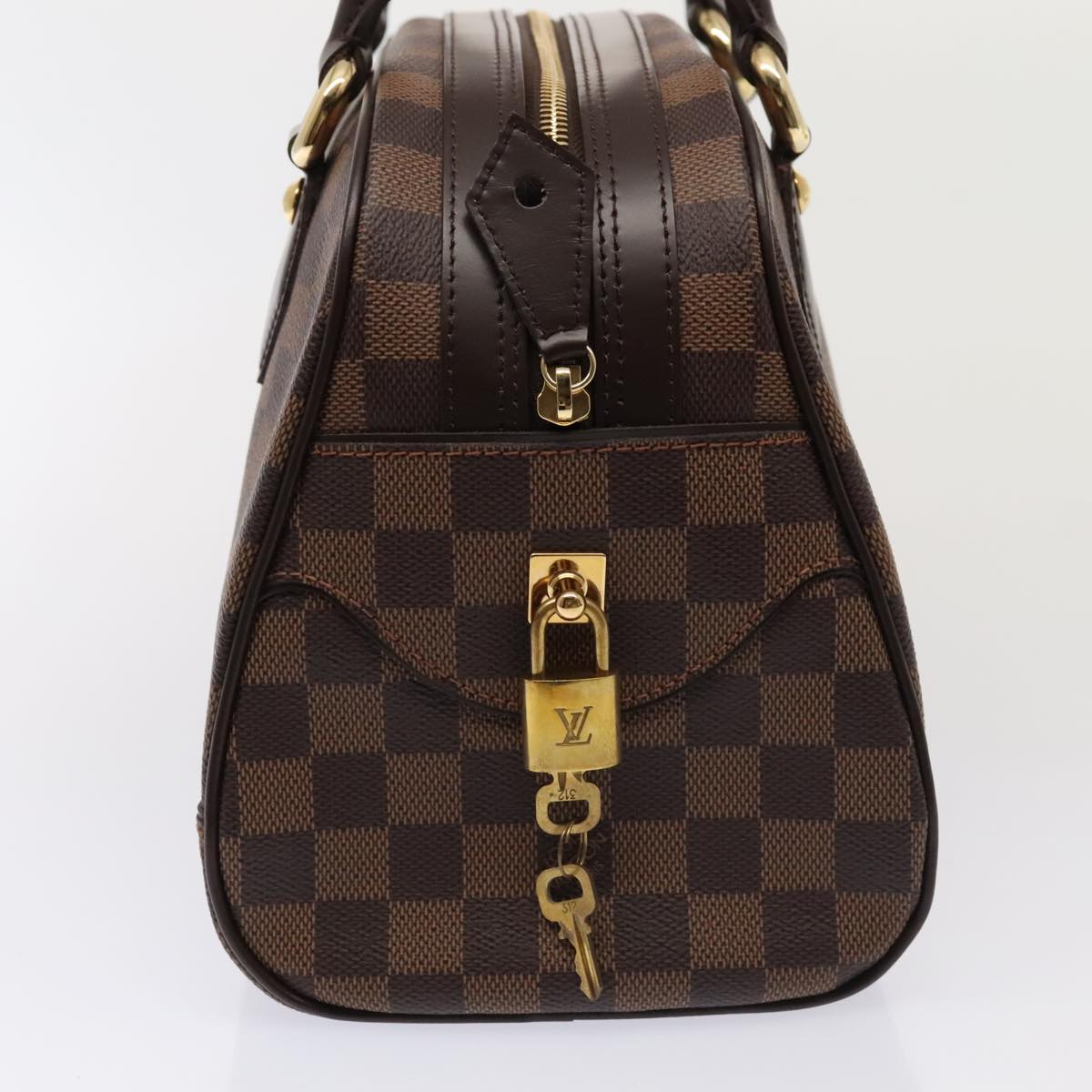LOUIS VUITTON Damier Ebene Duomo Hand Bag N60008 LV 89065A