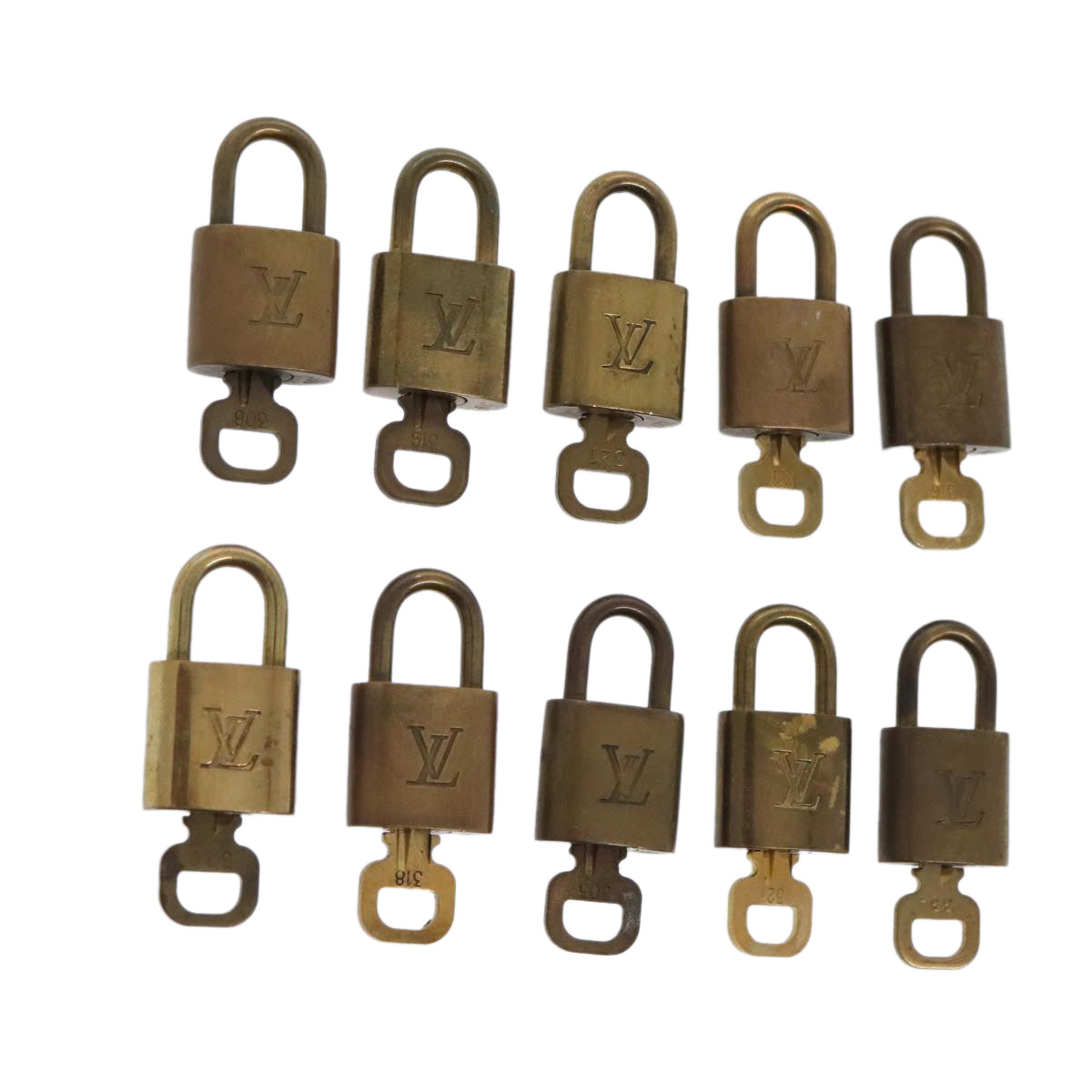 LOUIS VUITTON Padlock 10set metal Gold Tone LV 89069