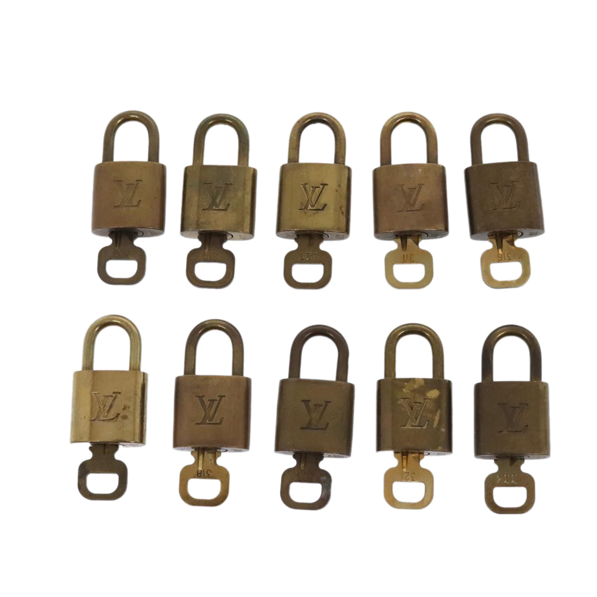 LOUIS VUITTON Padlock 10set metal Gold Tone LV 89069