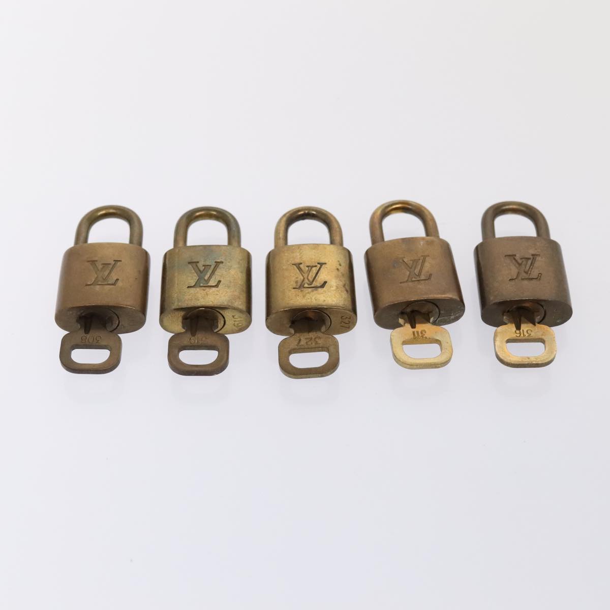 LOUIS VUITTON Padlock 10set metal Gold Tone LV 89069