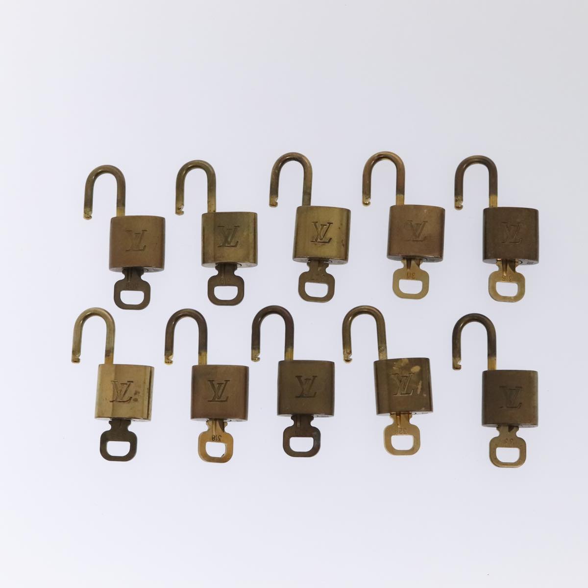 LOUIS VUITTON Padlock 10set metal Gold Tone LV 89069