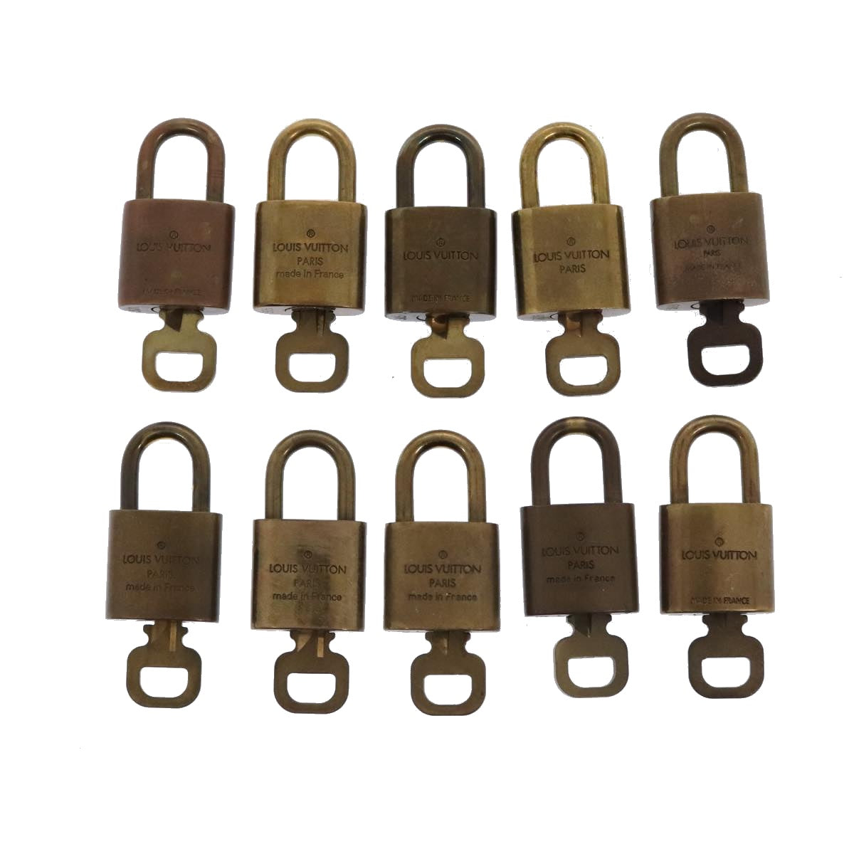 LOUIS VUITTON Padlock 10set metal Gold Tone LV 89070