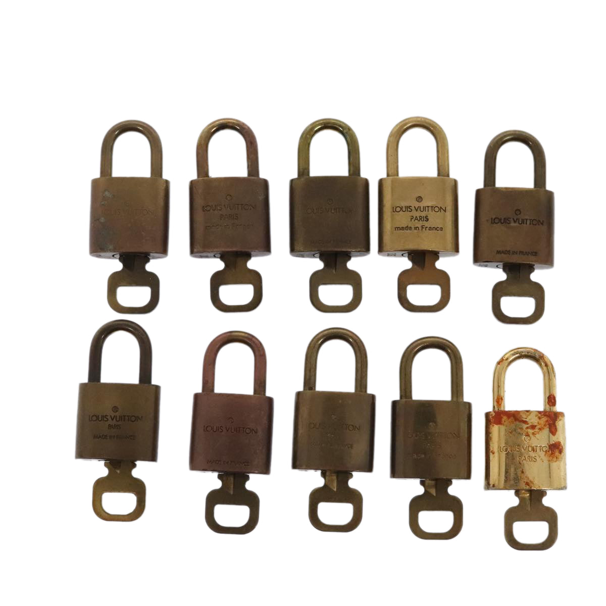 LOUIS VUITTON Padlock 10set metal Gold Tone LV 89071