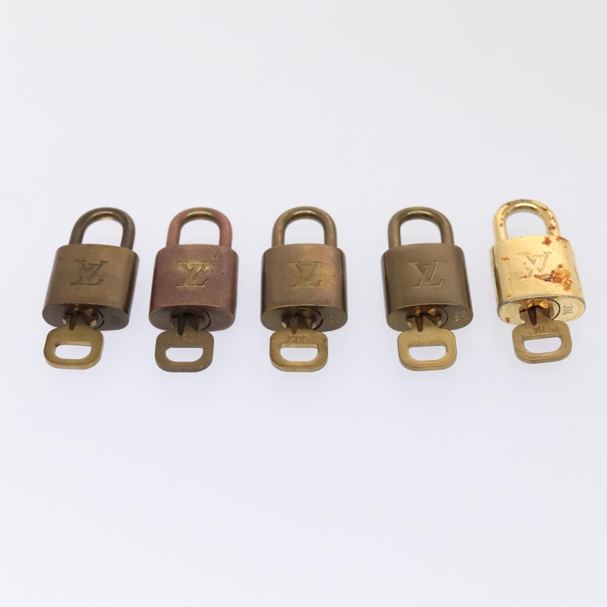 LOUIS VUITTON Padlock 10set metal Gold Tone LV 89071