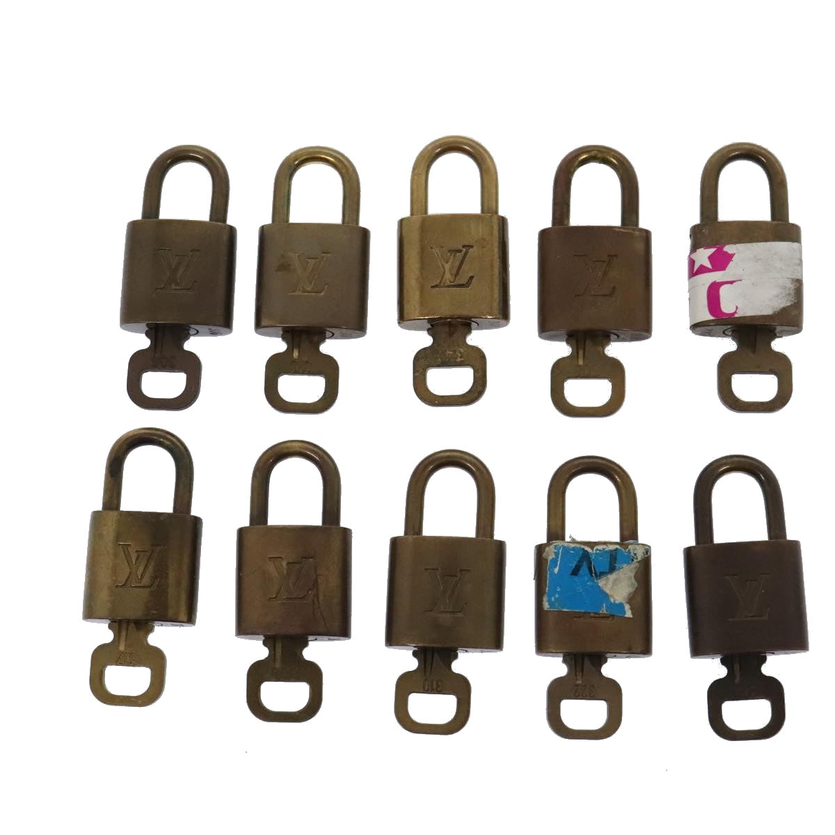 LOUIS VUITTON Padlock 10set metal Gold Tone LV 89072