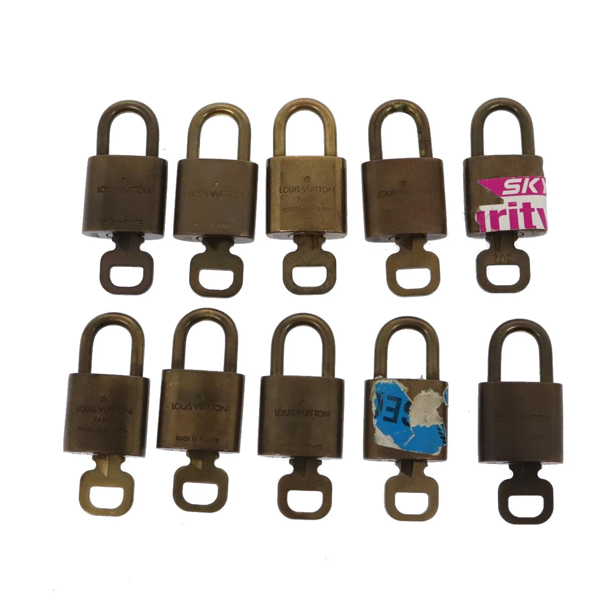 LOUIS VUITTON Padlock 10set metal Gold Tone LV 89072