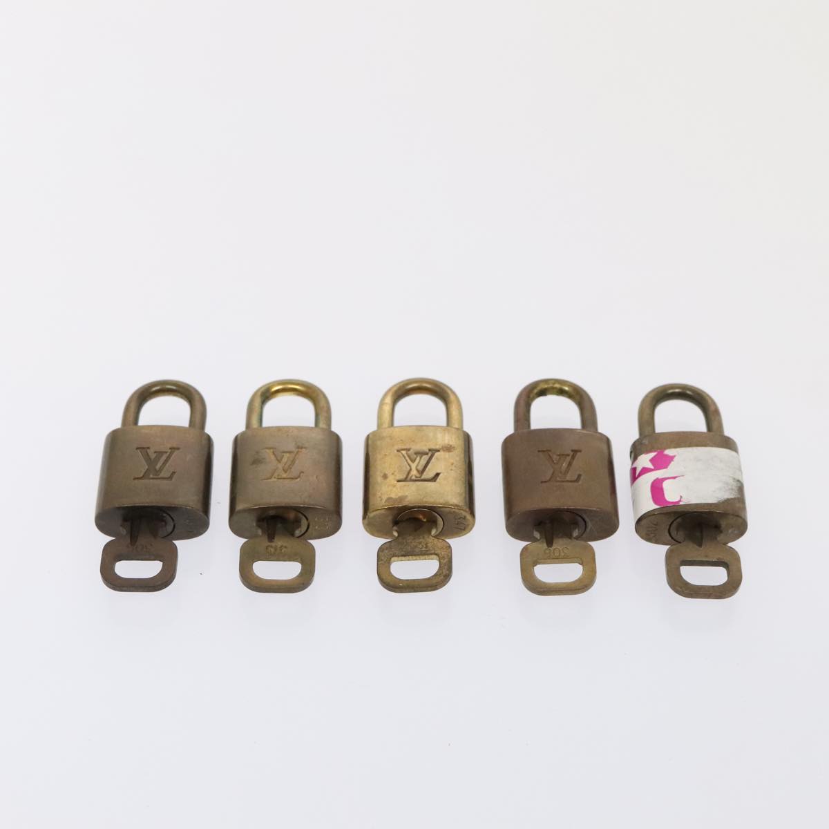 LOUIS VUITTON Padlock 10set metal Gold Tone LV 89072