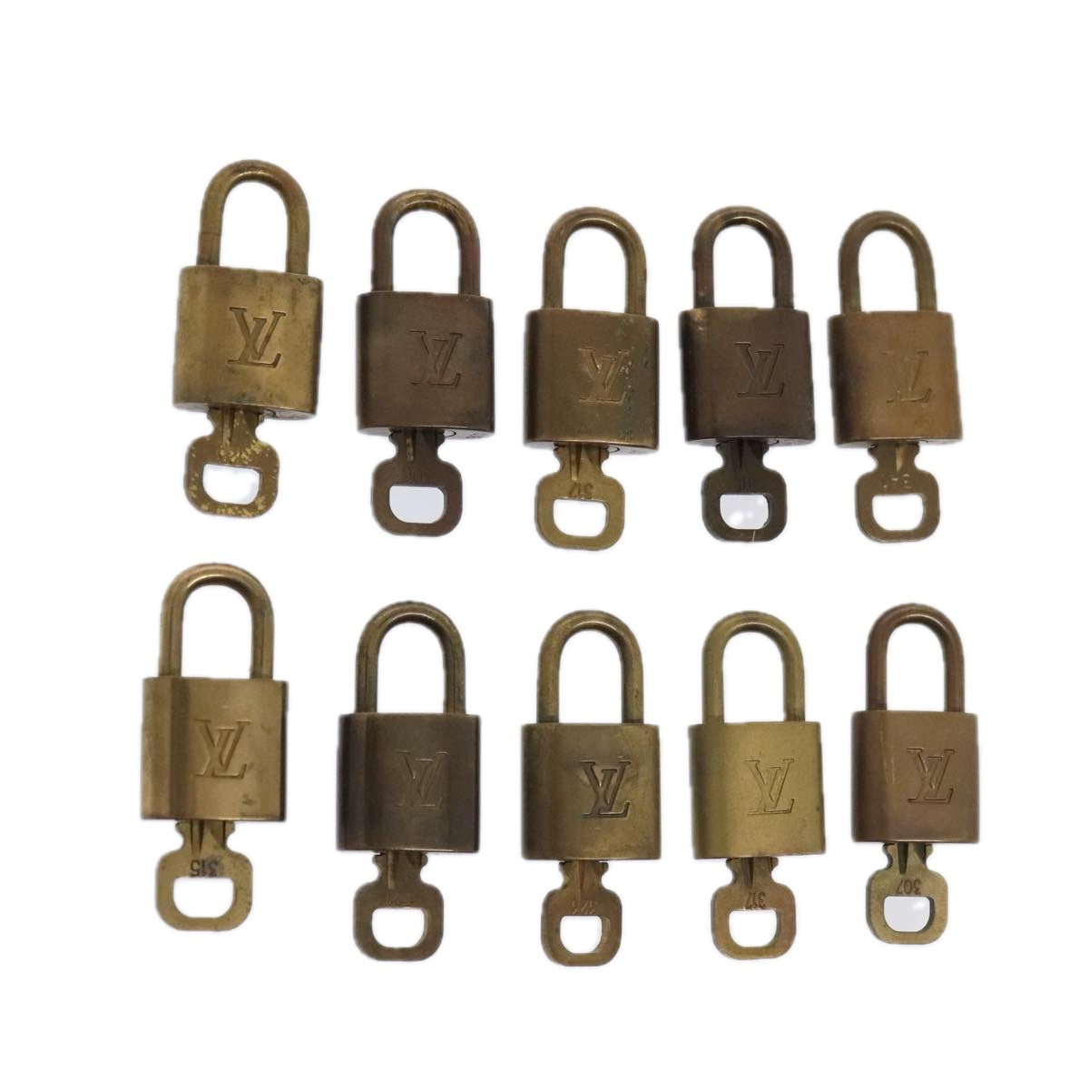LOUIS VUITTON Padlock 10set metal Gold Tone LV 89073
