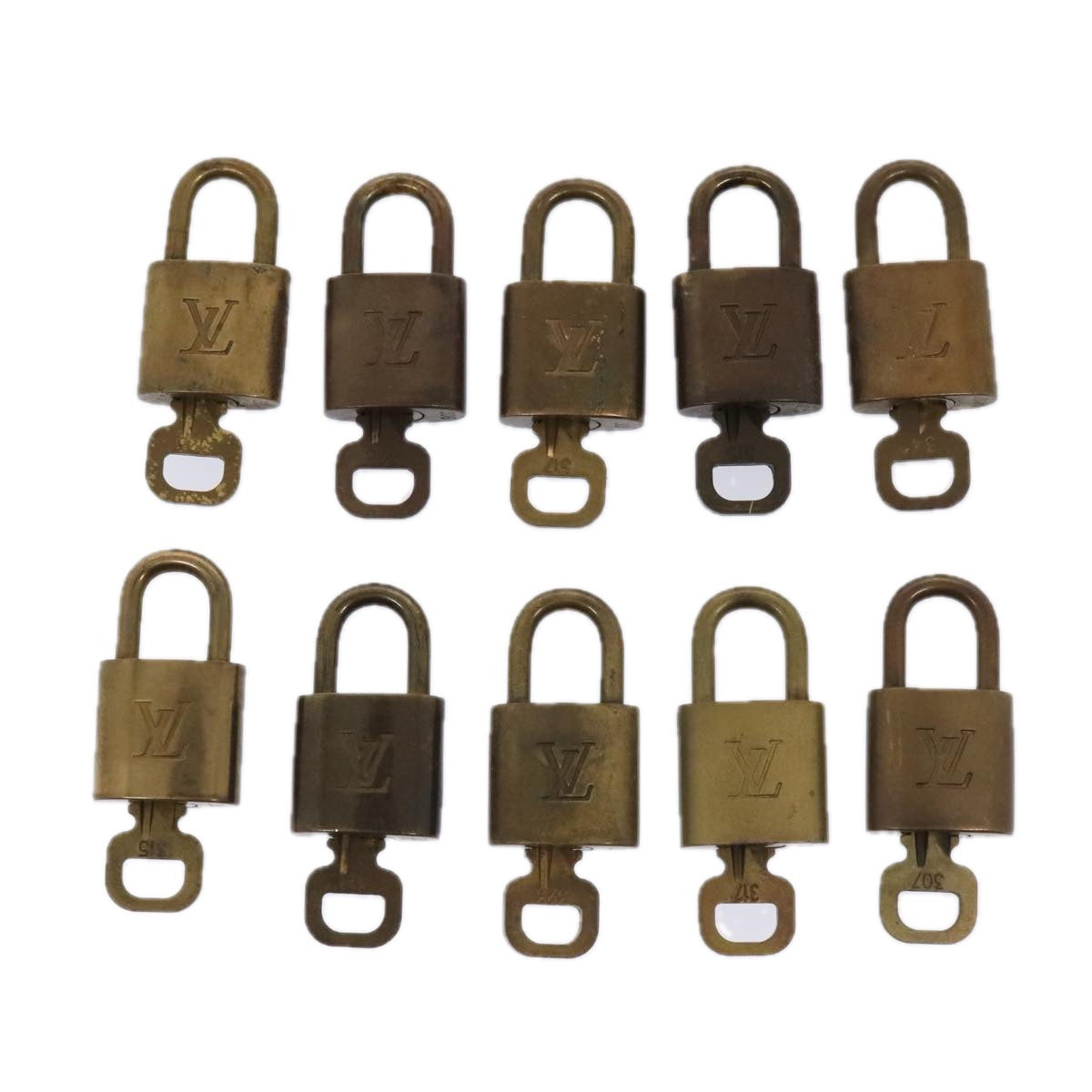LOUIS VUITTON Padlock 10set metal Gold Tone LV 89073