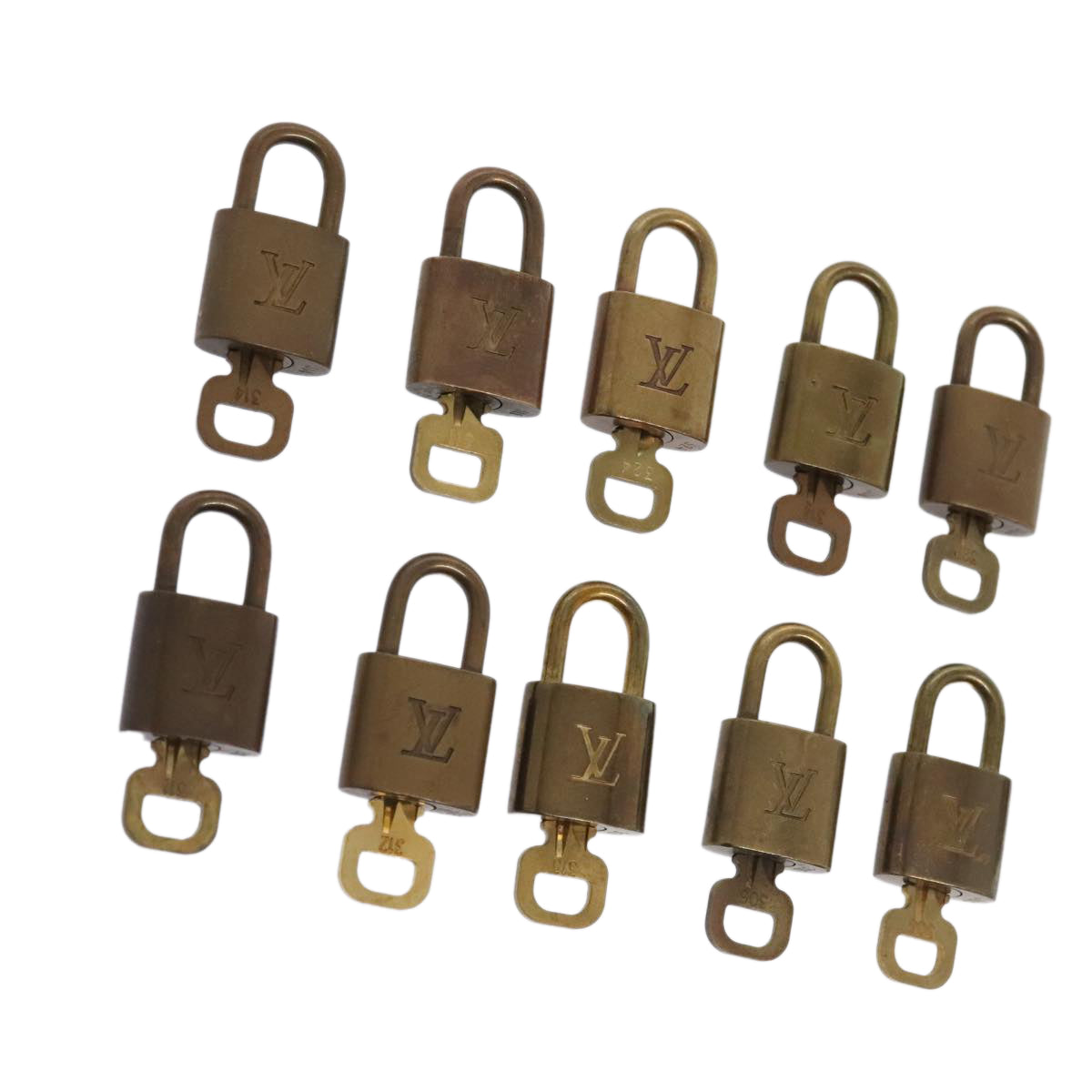 LOUIS VUITTON Padlock 10set metal Gold Tone LV 89074