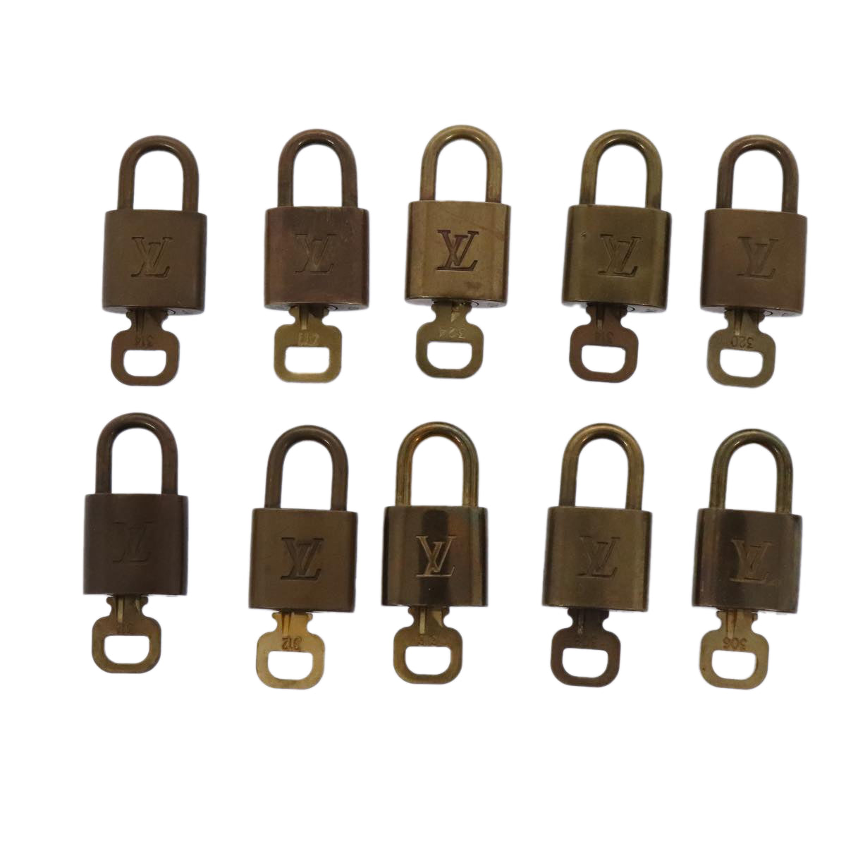 LOUIS VUITTON Padlock 10set metal Gold Tone LV 89074