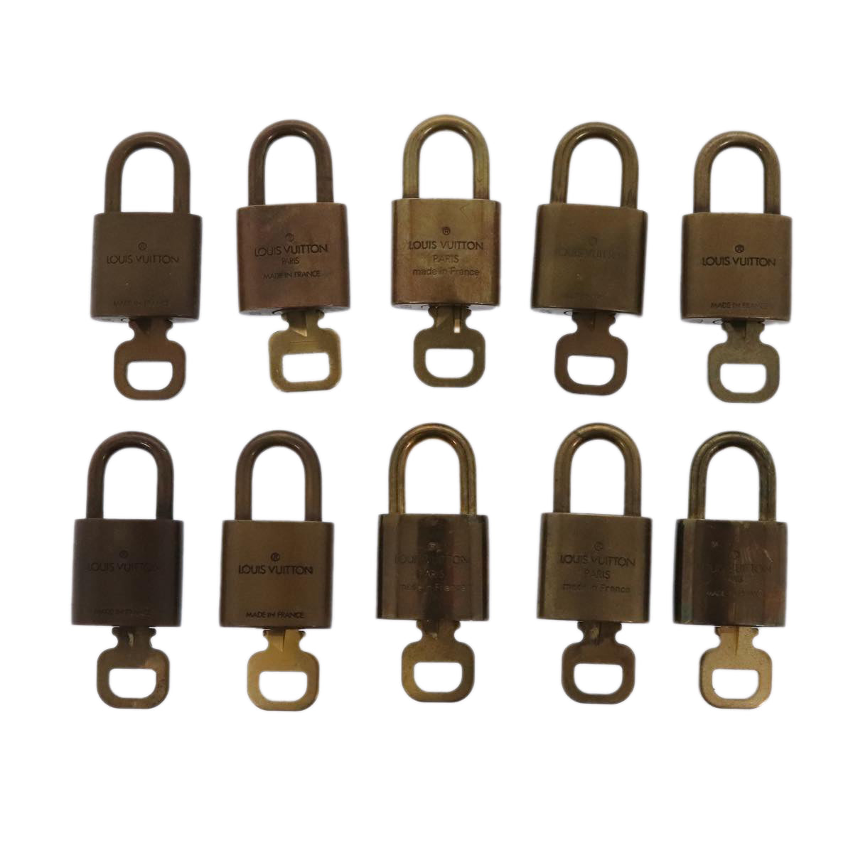 LOUIS VUITTON Padlock 10set metal Gold Tone LV 89074