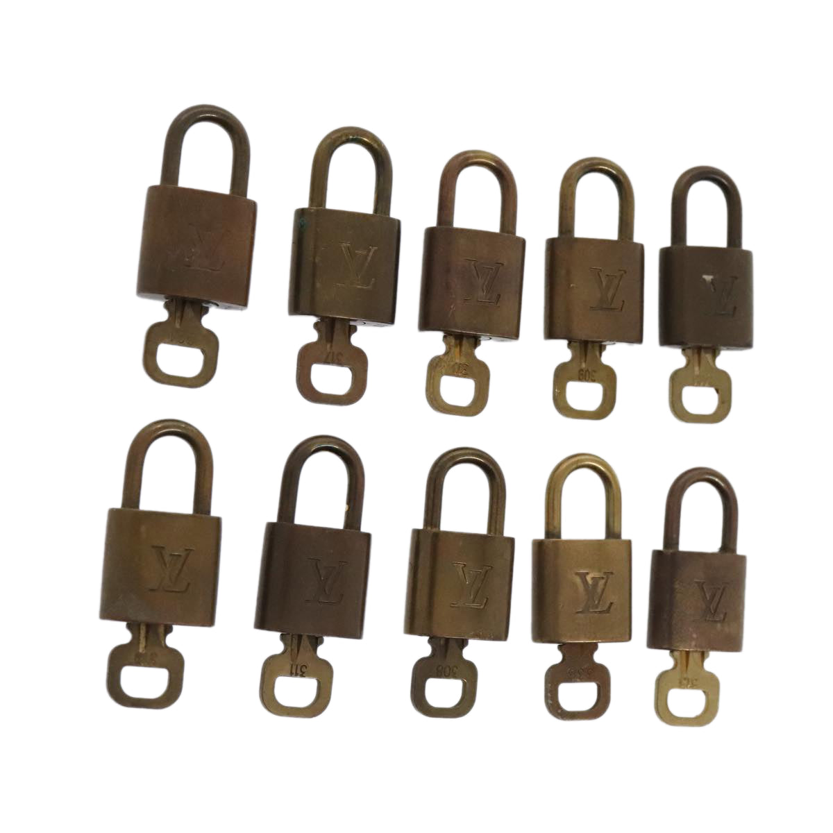 LOUIS VUITTON Padlock 10set metal Gold Tone LV 89075