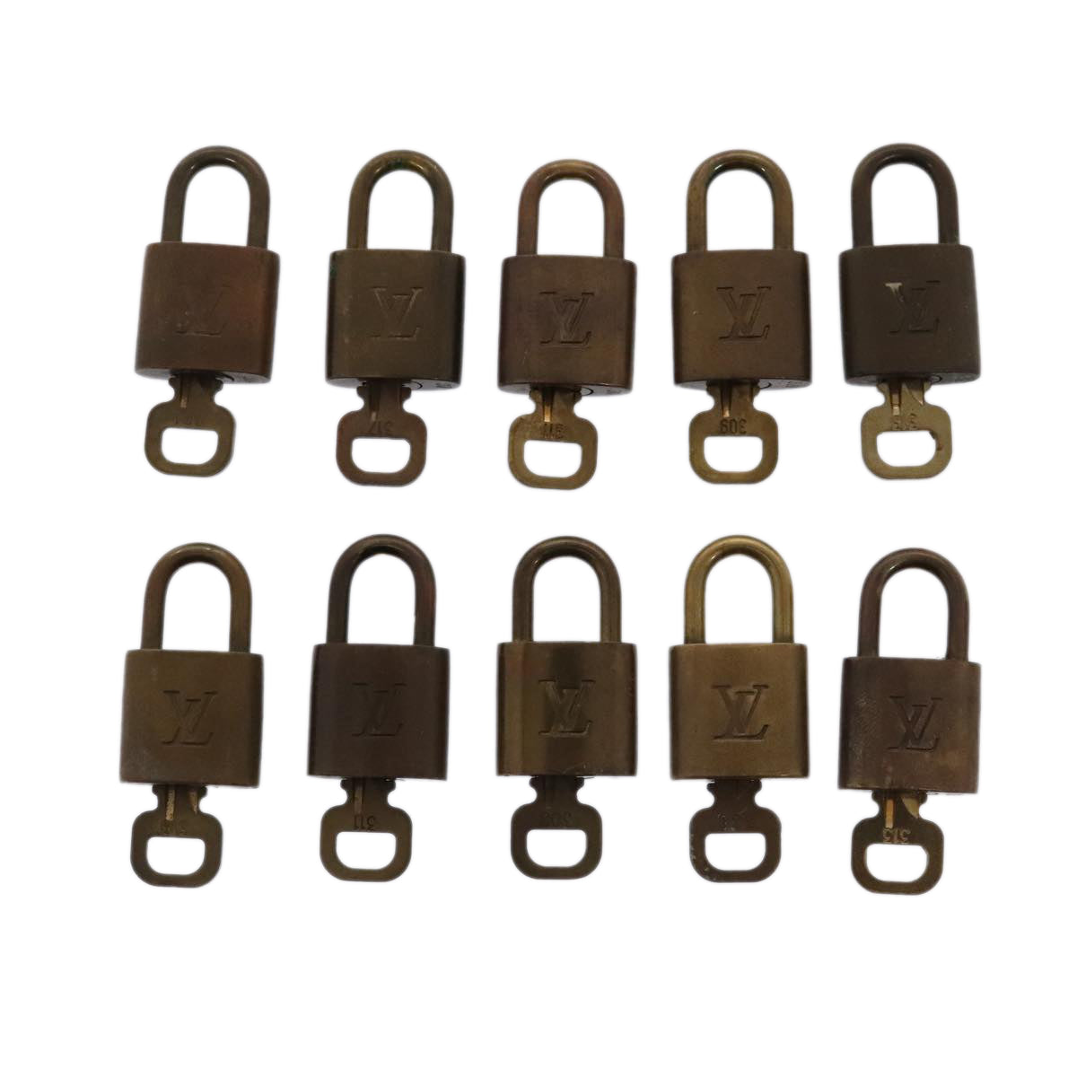 LOUIS VUITTON Padlock 10set metal Gold Tone LV 89075