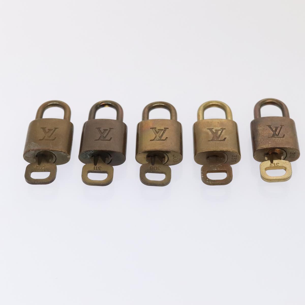 LOUIS VUITTON Padlock 10set metal Gold Tone LV 89075