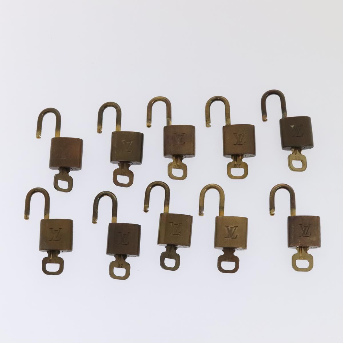 LOUIS VUITTON Padlock 10set metal Gold Tone LV 89075