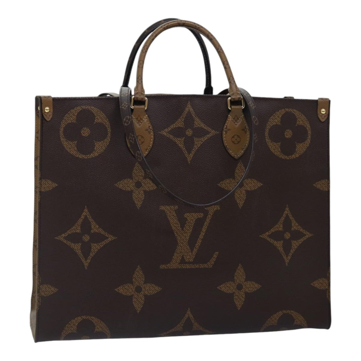 LOUIS VUITTON Monogram Reverse On-the-go GM Tote Bag M44576 LV 89080A