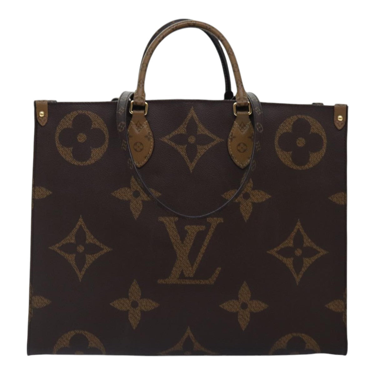 LOUIS VUITTON Monogram Reverse On-the-go GM Tote Bag M44576 LV 89080A