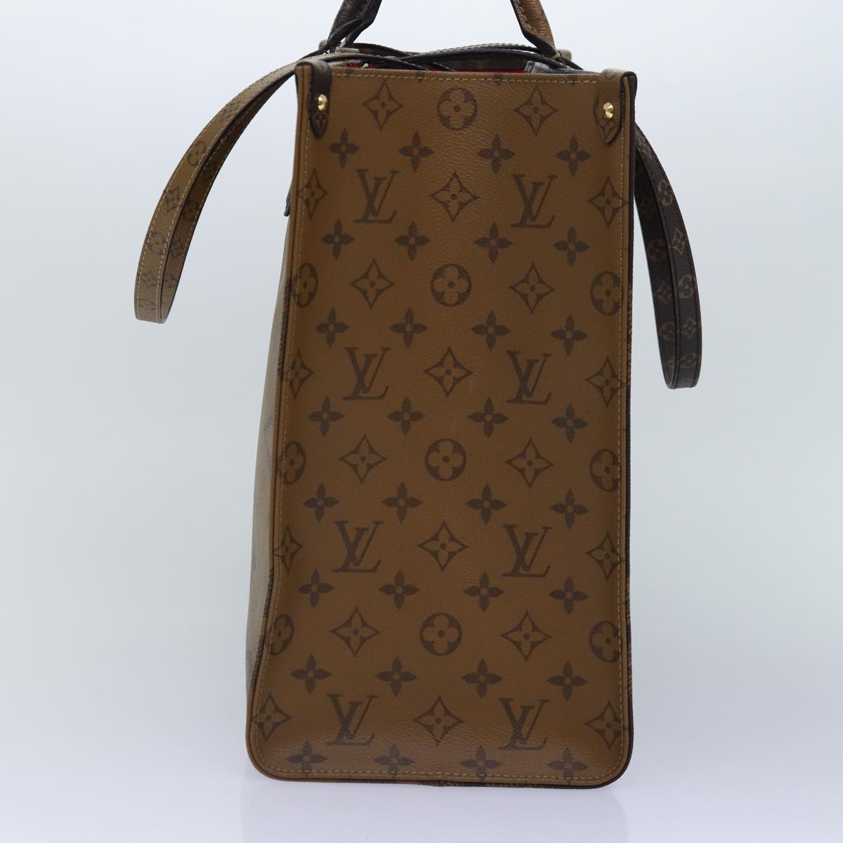 LOUIS VUITTON Monogram Reverse On-the-go GM Tote Bag M44576 LV 89080A
