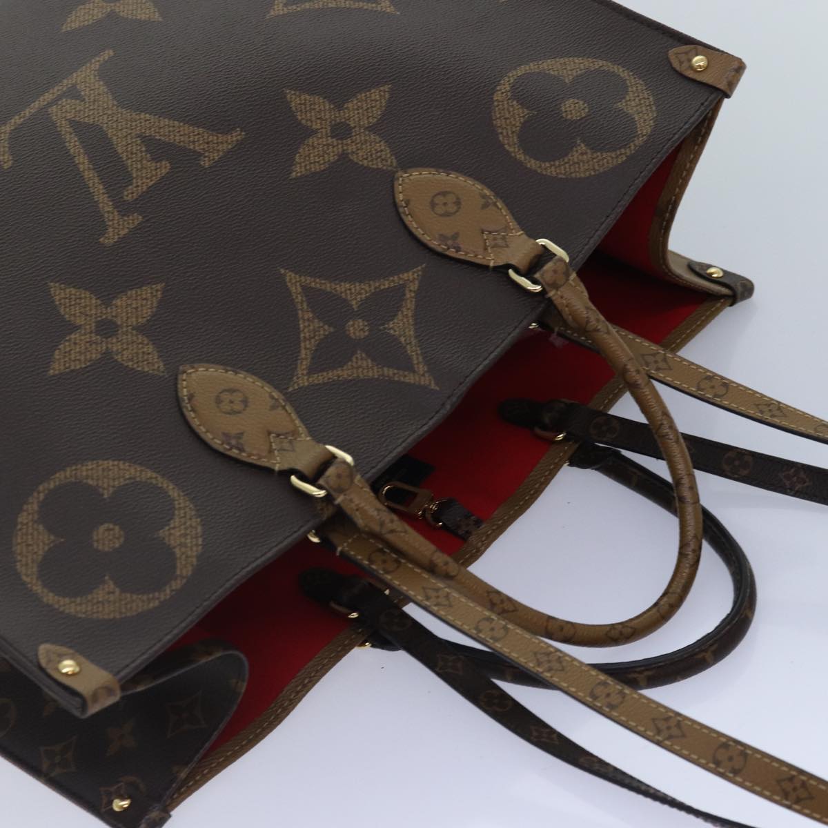 LOUIS VUITTON Monogram Reverse On-the-go GM Tote Bag M44576 LV 89080A