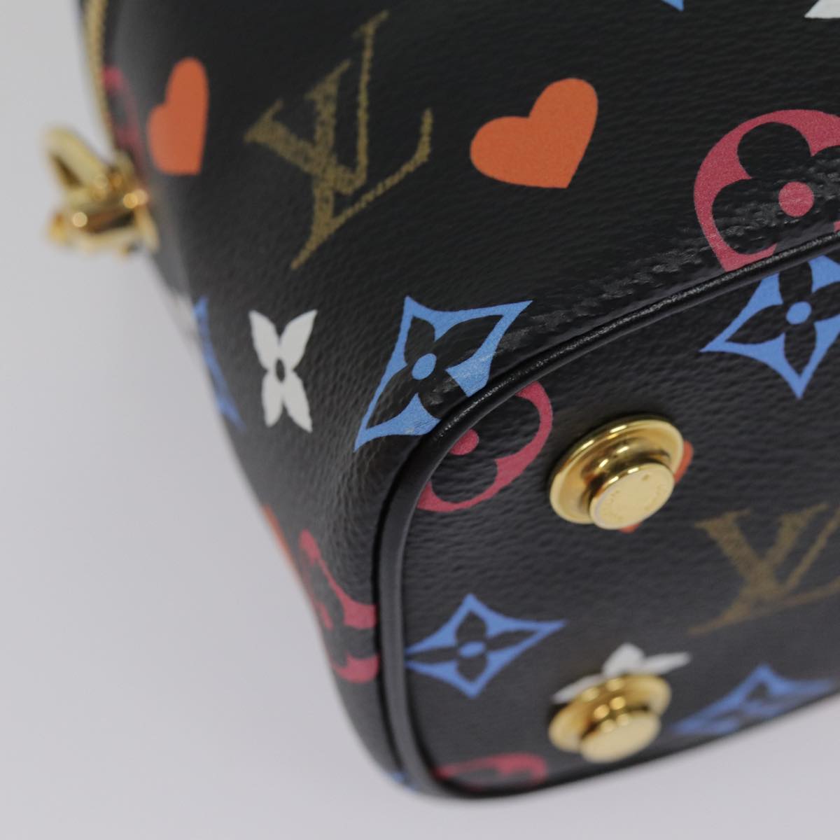 LOUIS VUITTON Monogram Game On Vanity PM Hand Bag Black M57482 LV 89082S