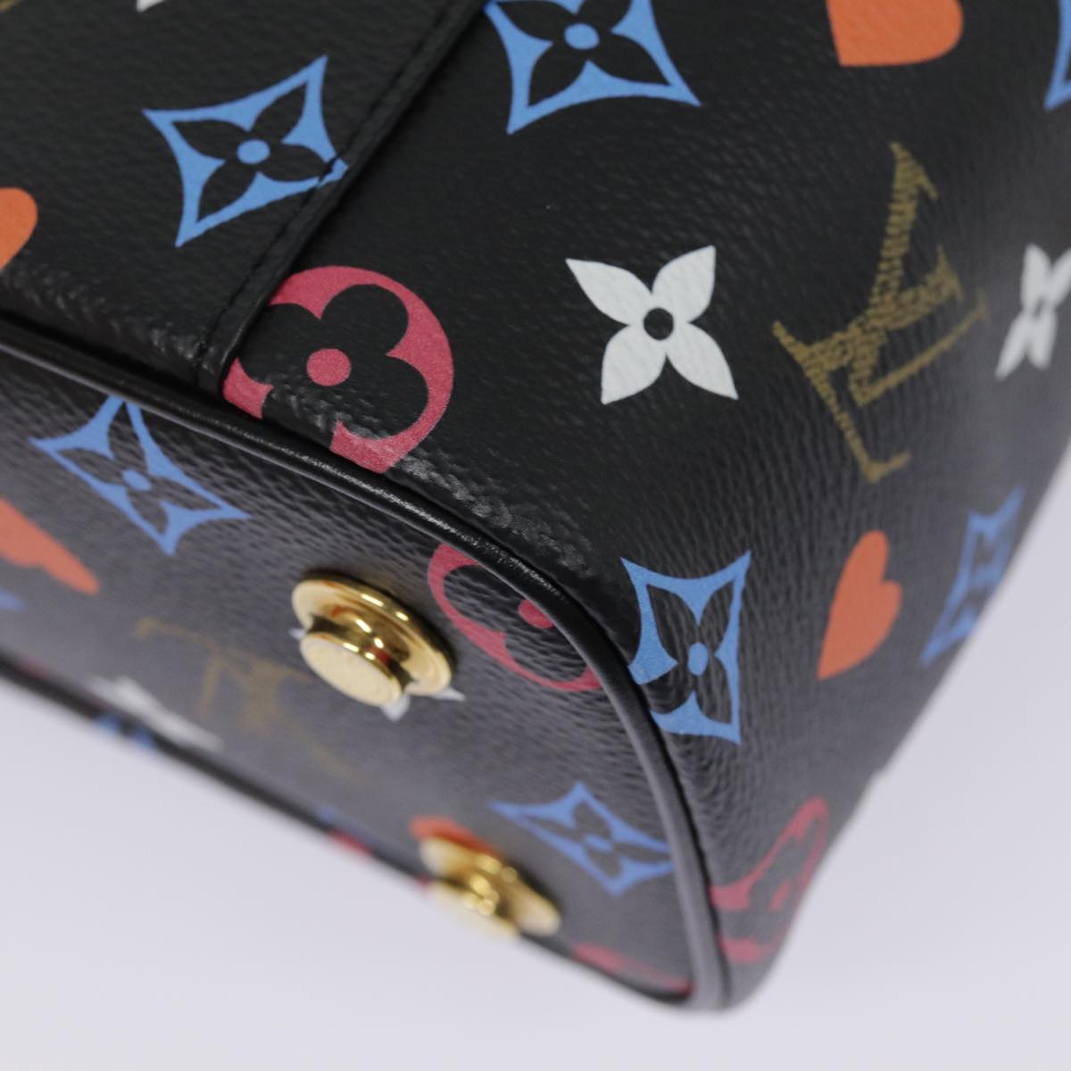 LOUIS VUITTON Monogram Game On Vanity PM Hand Bag Black M57482 LV 89082S