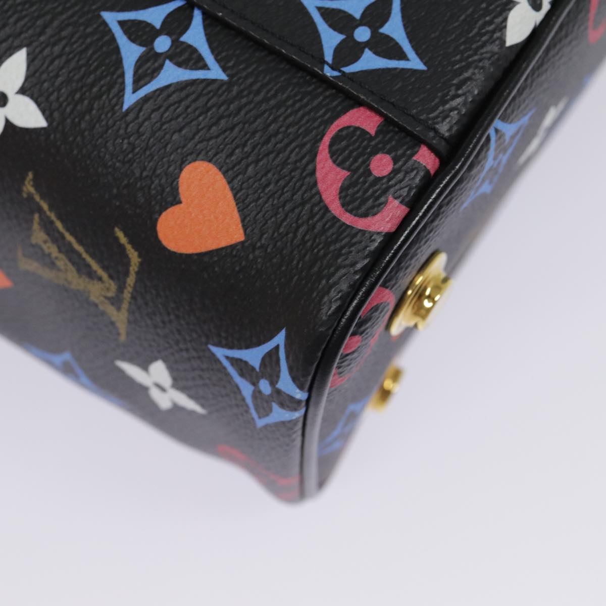 LOUIS VUITTON Monogram Game On Vanity PM Hand Bag Black M57482 LV 89082S