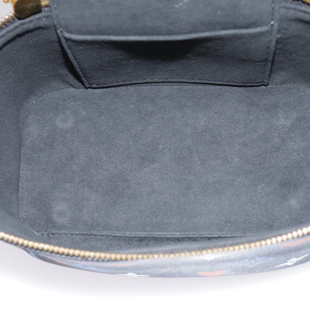 LOUIS VUITTON Monogram Game On Vanity PM Hand Bag Black M57482 LV 89082S