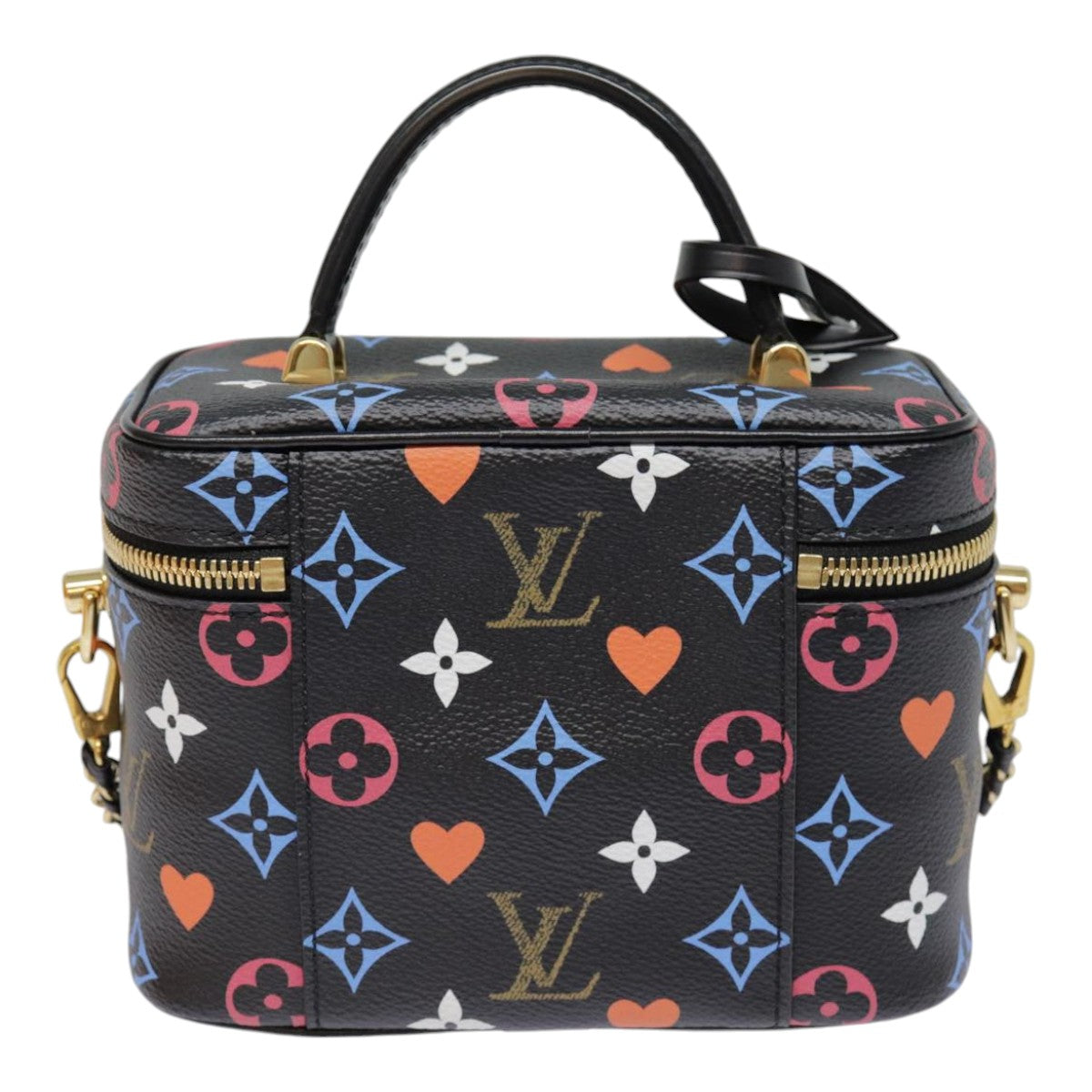 LOUIS VUITTON Monogram Game On Vanity PM Hand Bag Black M57482 LV 89082S